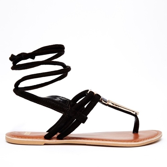 ASOS Fix It Embellished Tie Up Sandals - Picture 3 of 8